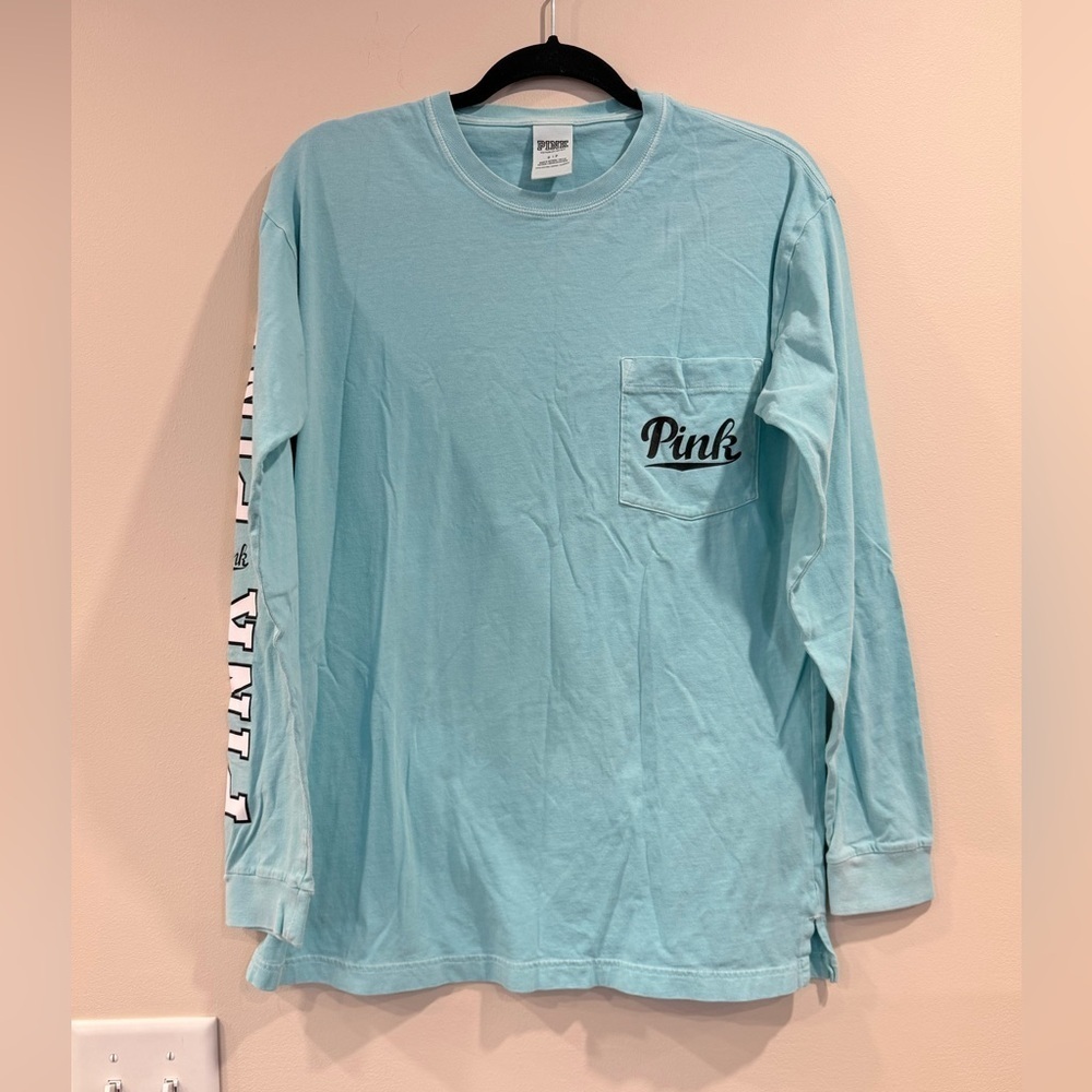 🔥Victoria's Secret Pink Long Sleeve T-Shirt Women’s Sz S🔥